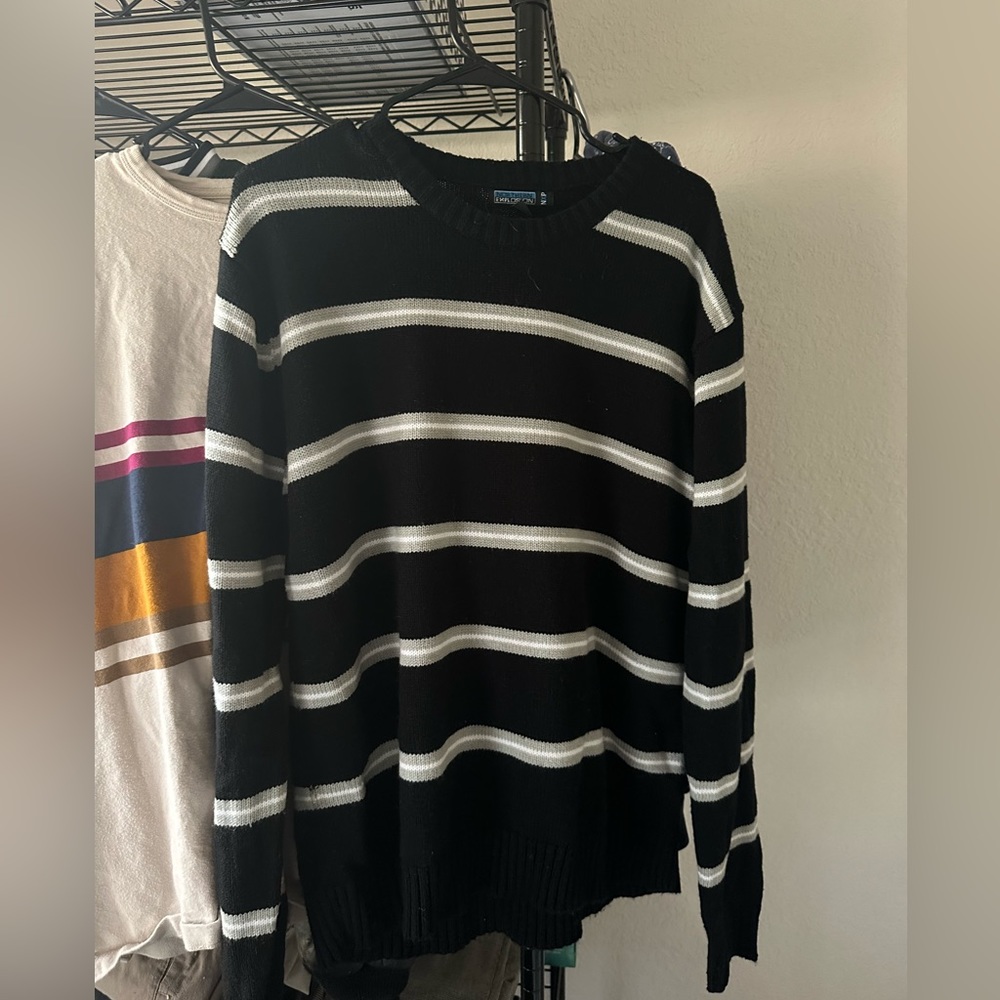 Black and White Sweater knitted